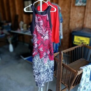 Womans Halter Neckline, Keyhole Back Dress